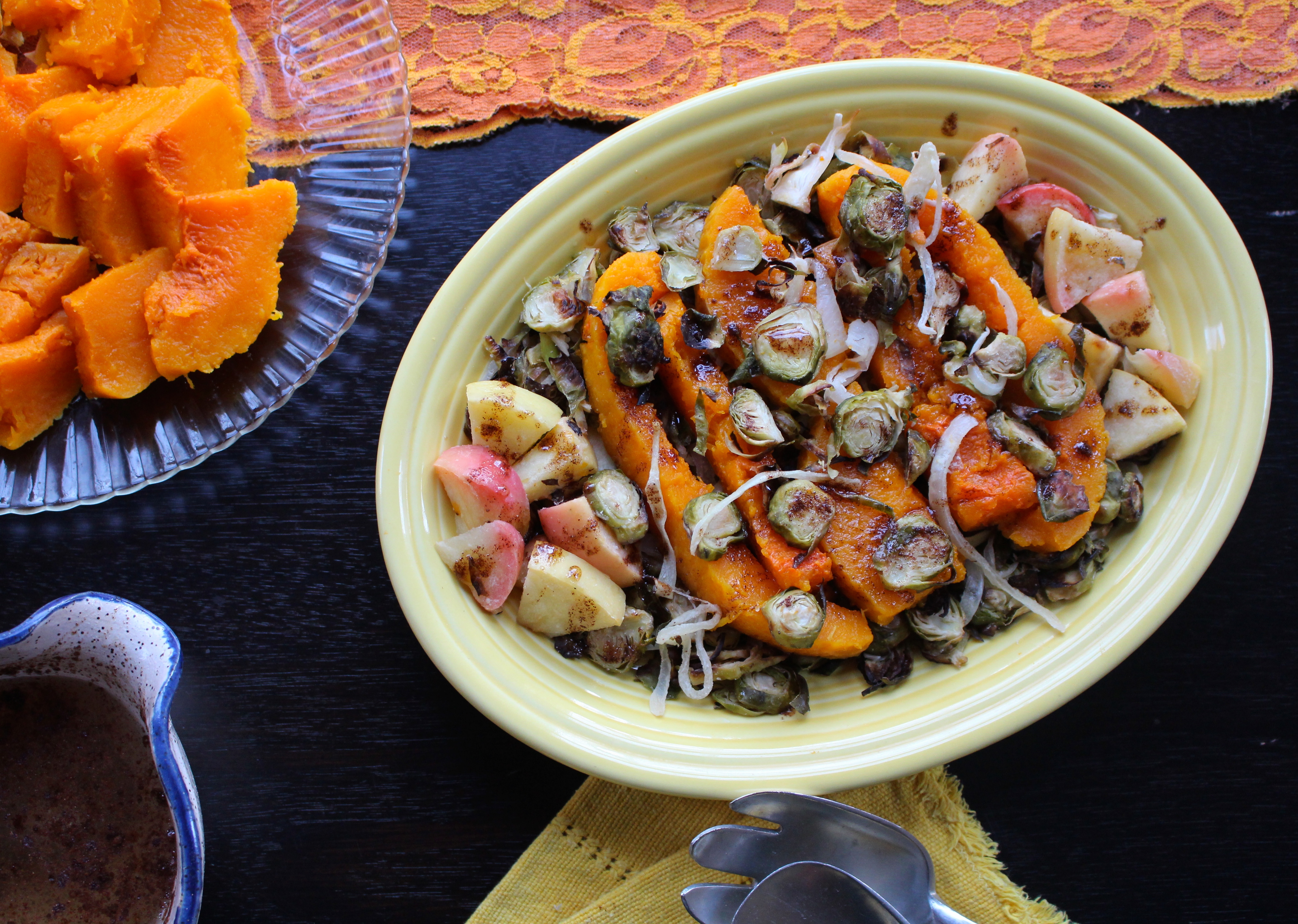 Roasted Acorn Squash & Brussels Sprout Salad